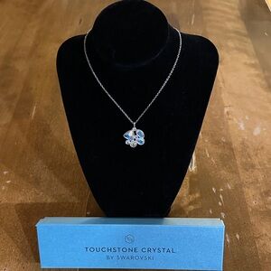 Touchstone Crystal Silver Necklace with Blue Accents